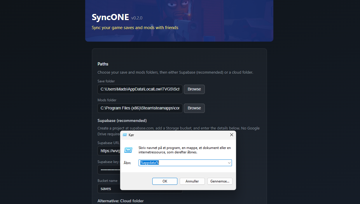 Press Windows + R and type %appdata%