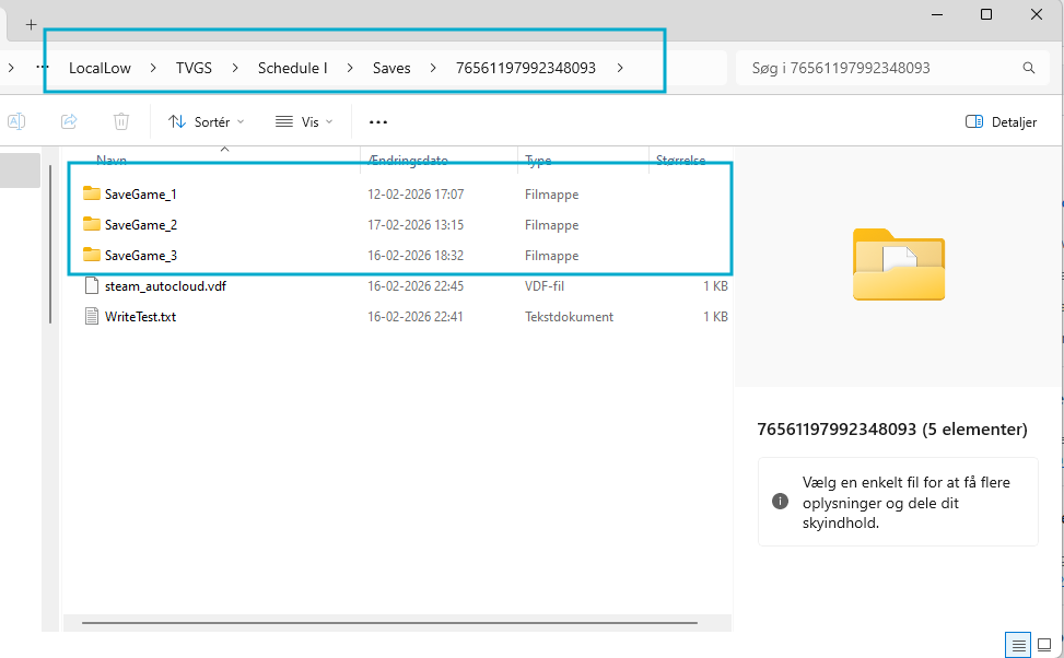 Select your save folder and create a backup