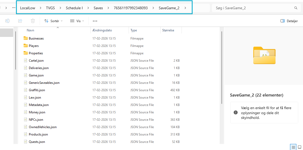 Copy the path from the address bar